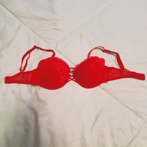 Red Victoria's Secret bra